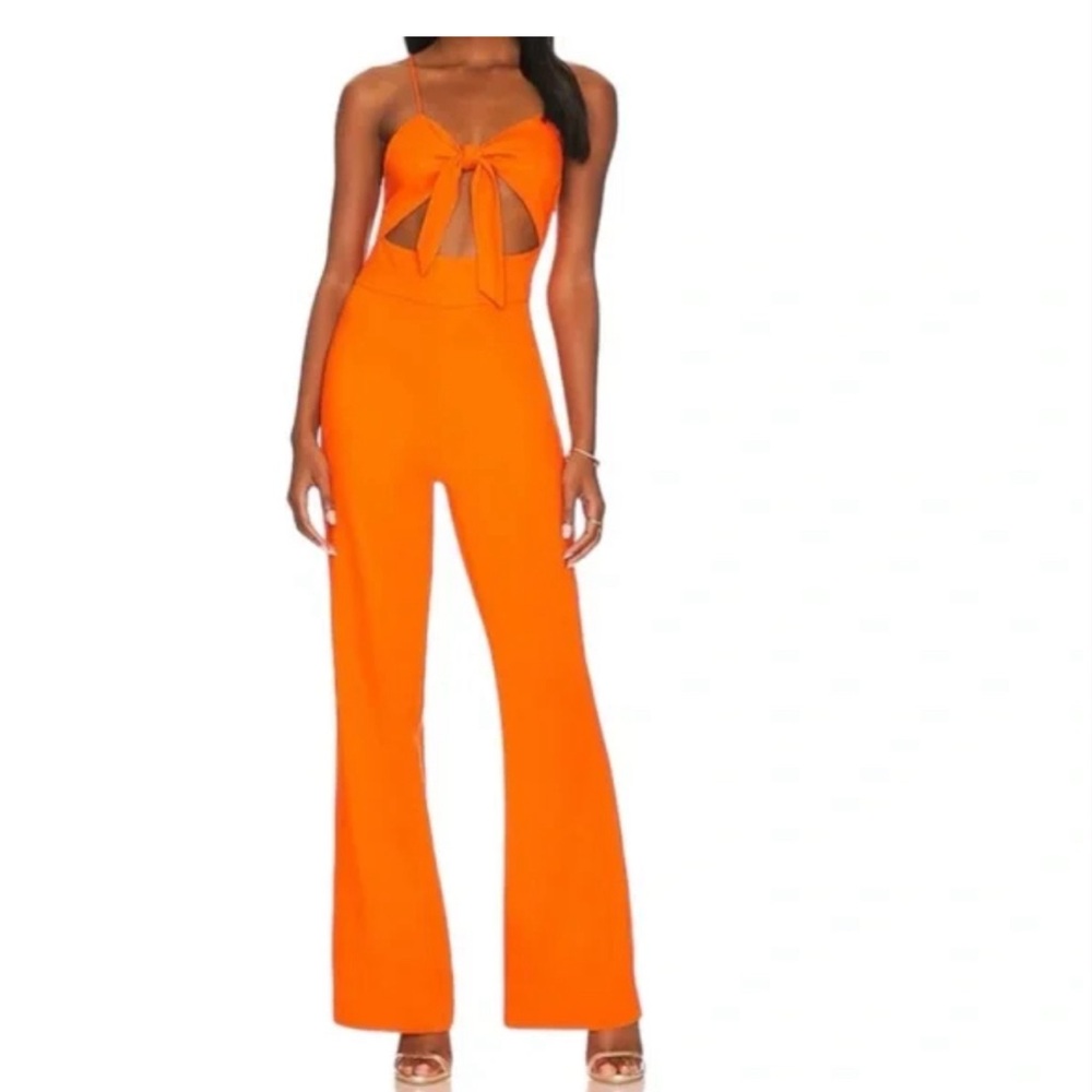 Lita by Ciara jumpsuit with cut outs in Orange , size XL